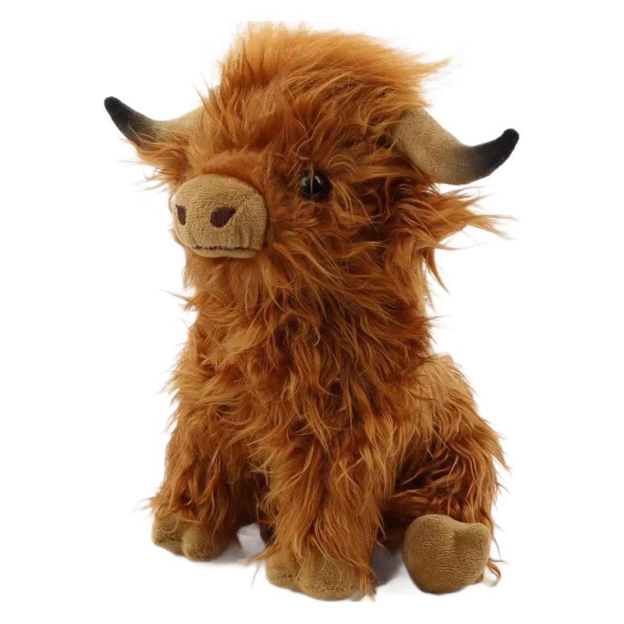 Wholesale Simulation Scottish Highland Cattle Plush Toy Cow Doll